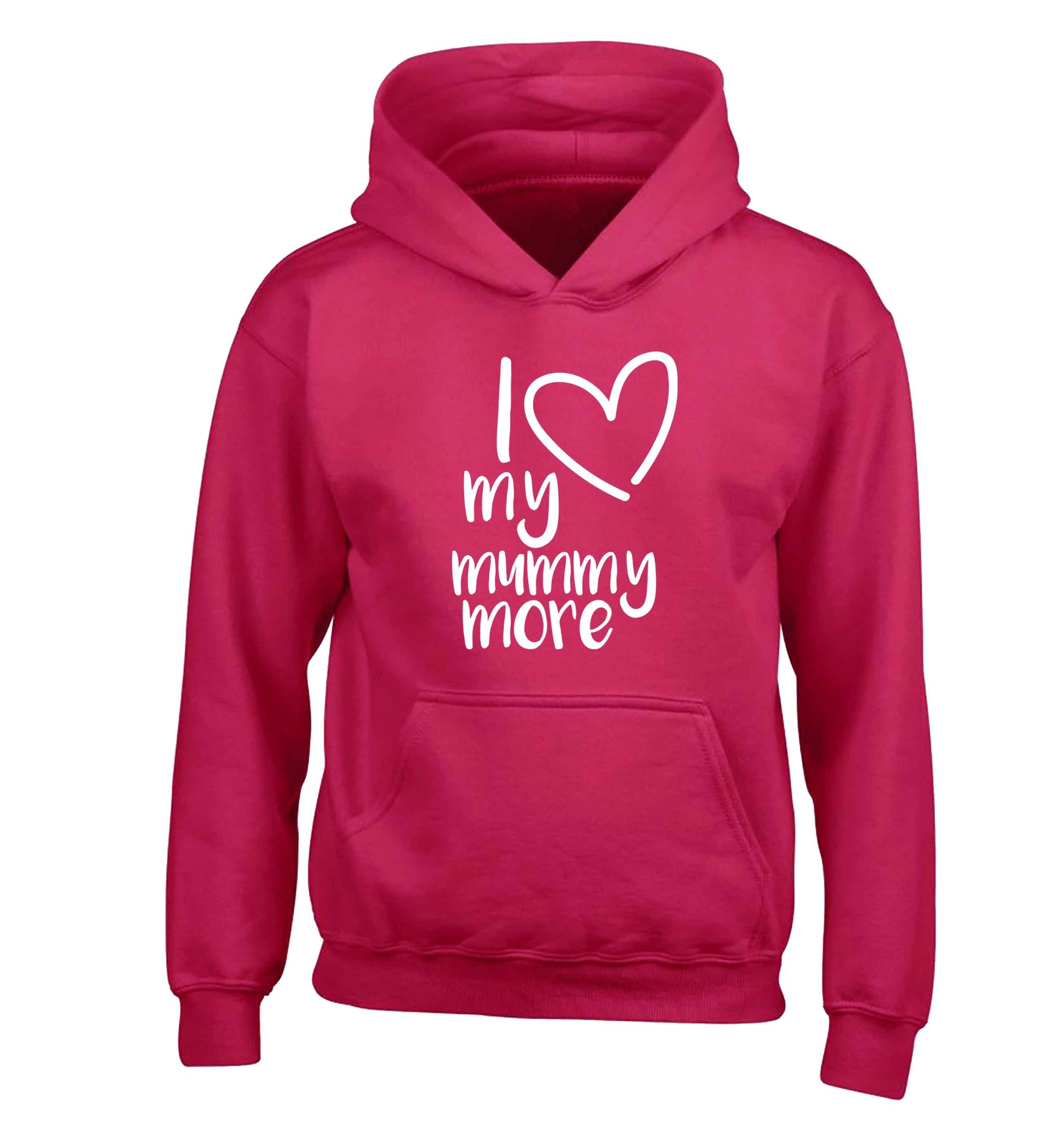 I love my mummy more children's pink hoodie 12-13 Years
