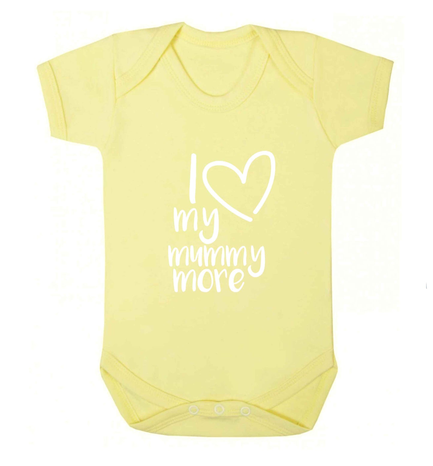 I love my mummy more baby vest pale yellow 18-24 months