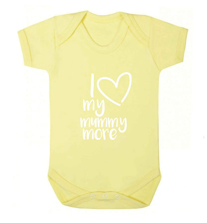 I love my mummy more baby vest pale yellow 18-24 months