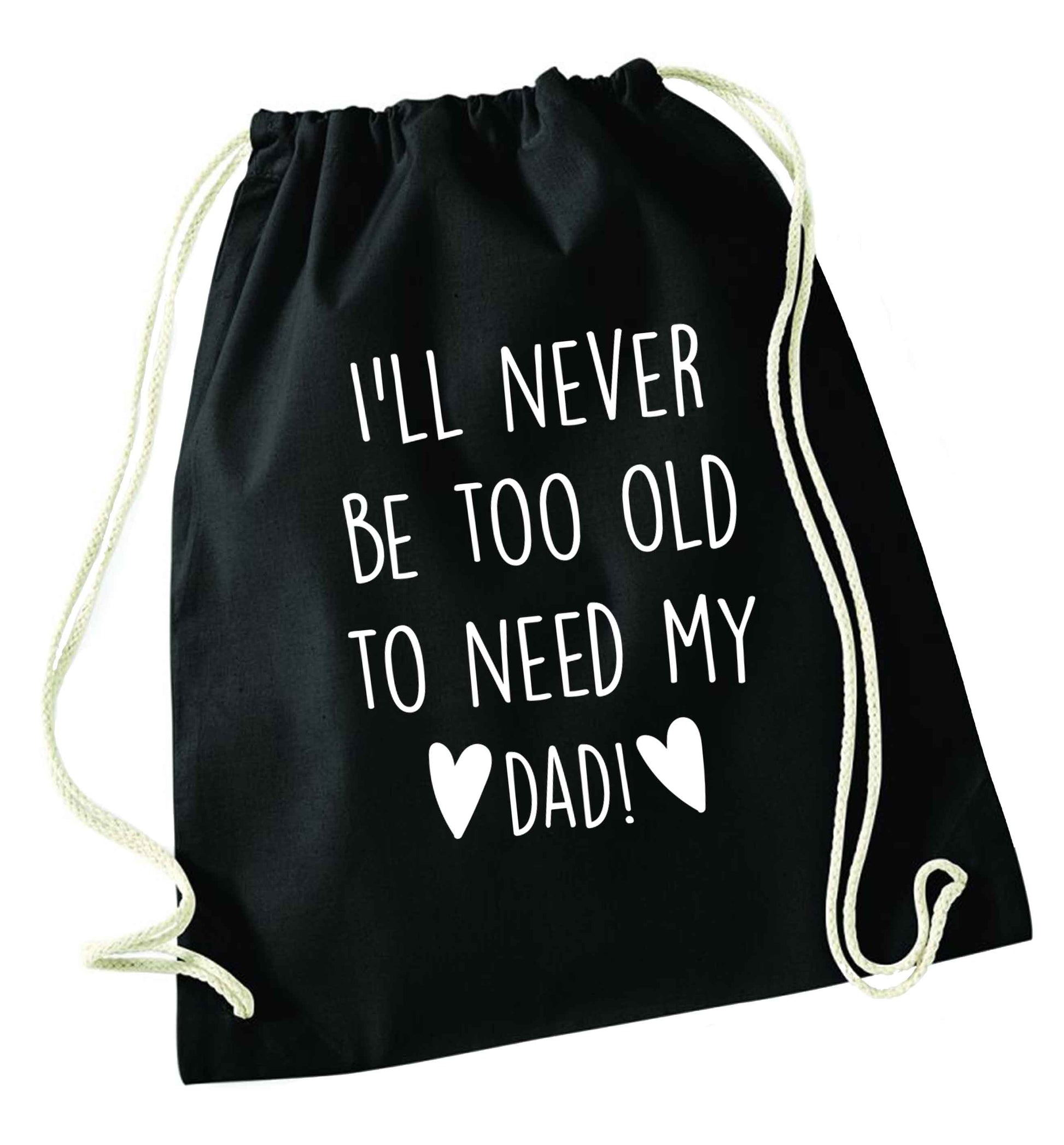 Everything I am you helped me to be black drawstring bag