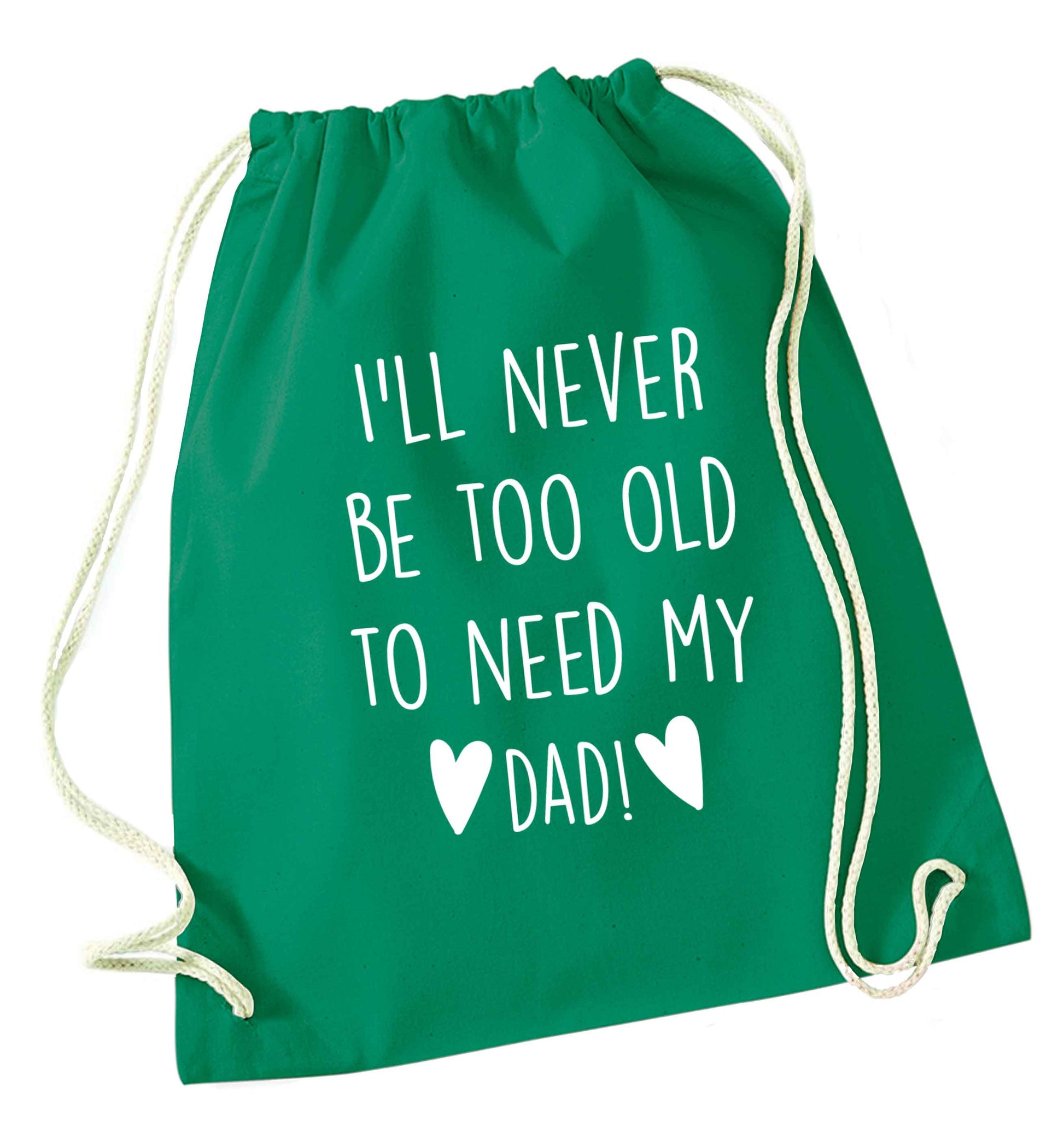 Everything I am you helped me to be green drawstring bag