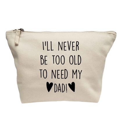 I'll never be too old to need my dad | Makeup / wash bag