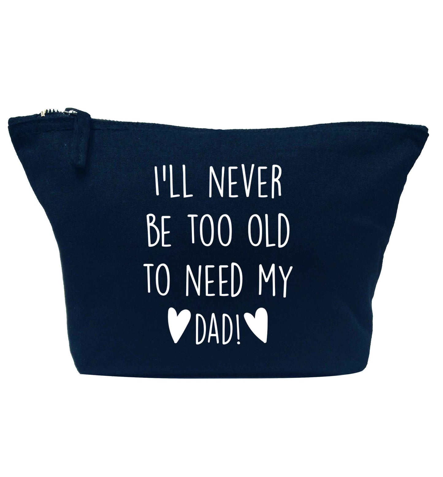 Everything I am you helped me to be navy makeup bag
