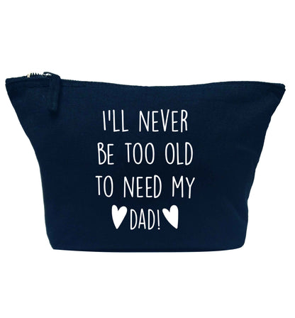 Everything I am you helped me to be navy makeup bag