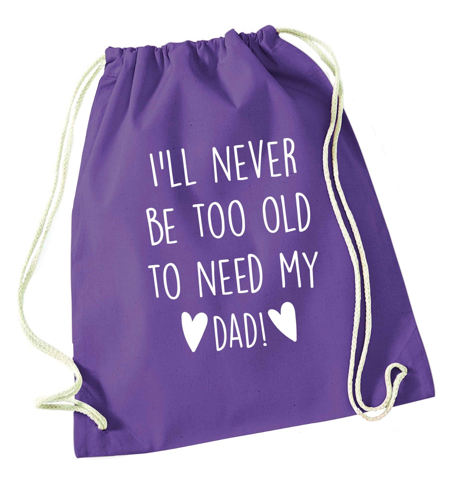 Everything I am you helped me to be purple drawstring bag