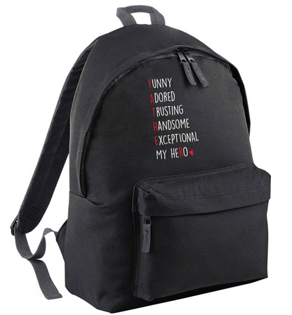 Father, funny adored trusting handsome exceptional my hero | Adults backpack