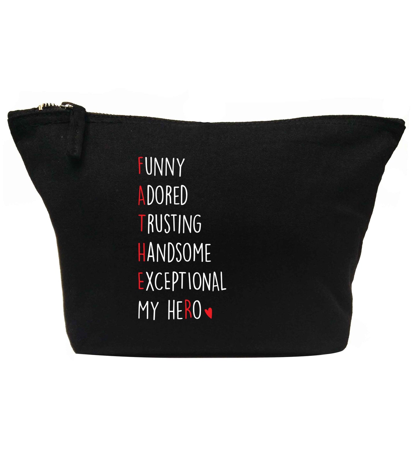 Father, funny adored trusting handsome exceptional my hero | Makeup / wash bag