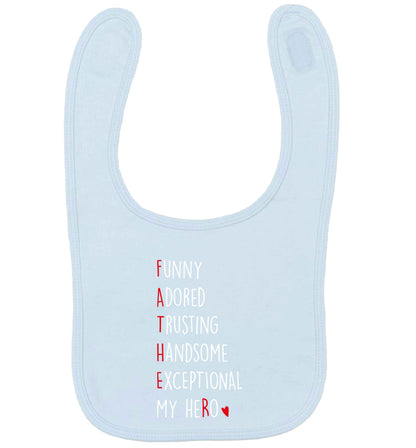 Father meaning hero acrostic poem pale blue baby bib