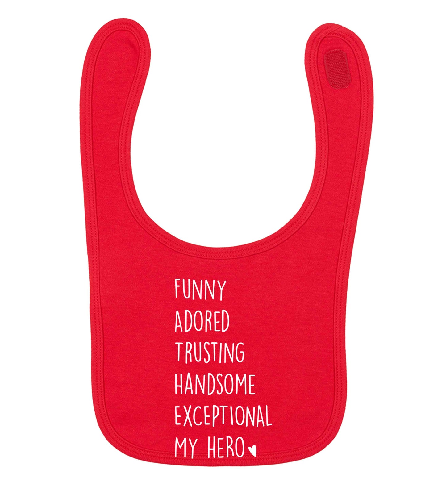 Father meaning hero acrostic poem red baby bib