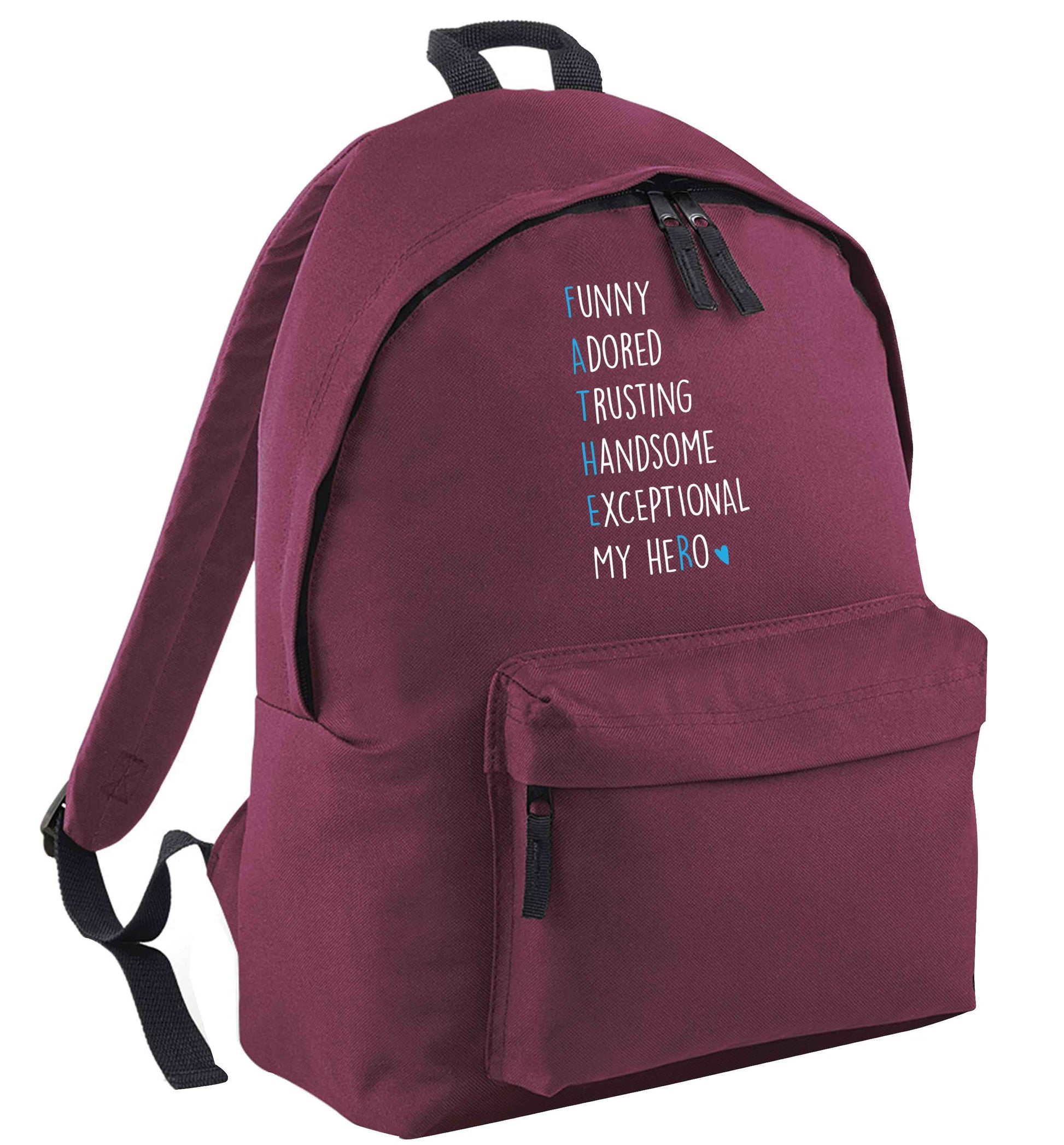 Father, funny adored trusting handsome exceptional my hero black adults backpack
