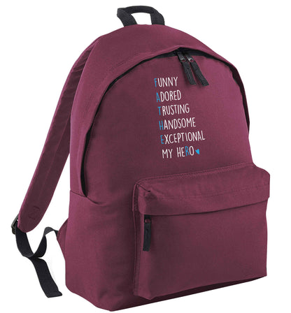 Father, funny adored trusting handsome exceptional my hero black adults backpack