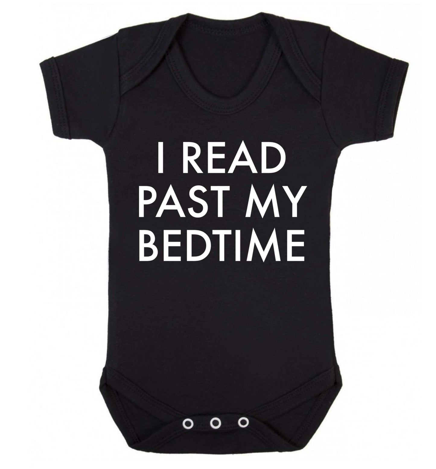 I read past my bedtime Baby Vest black 18-24 months