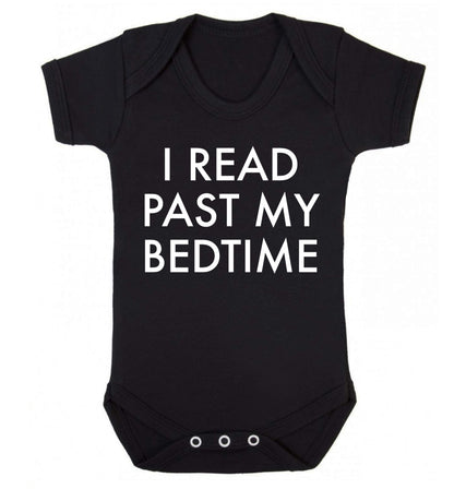 I read past my bedtime Baby Vest black 18-24 months
