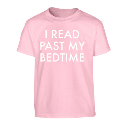 I read past my bedtime Children's light pink Tshirt 12-14 Years