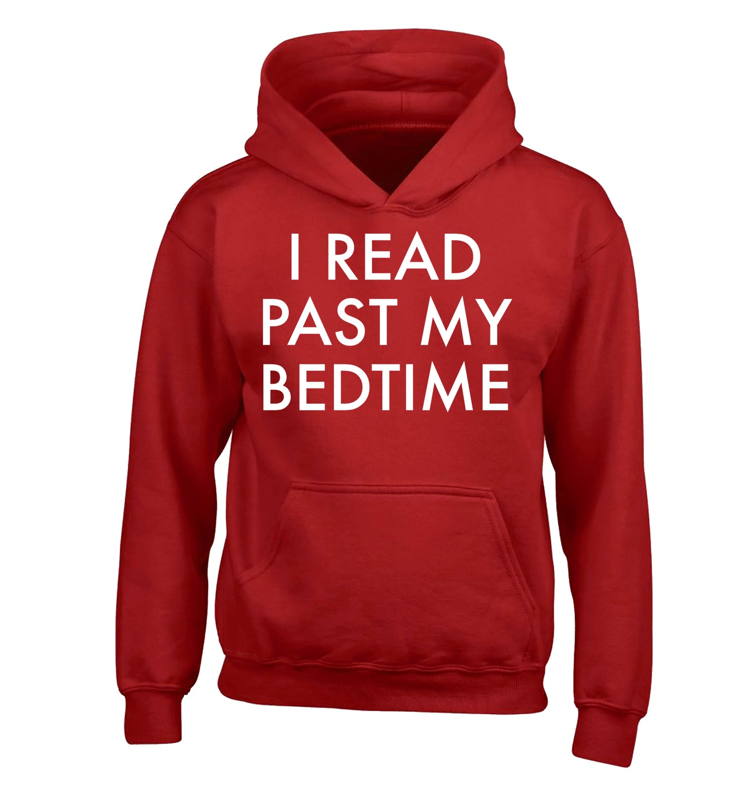 I read past my bedtime children's red hoodie 12-14 Years