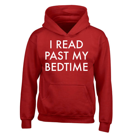 I read past my bedtime children's red hoodie 12-14 Years