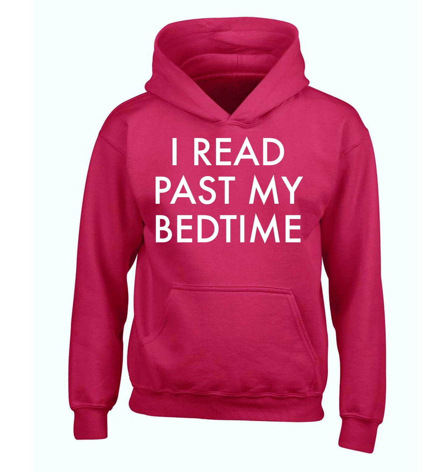 I read past my bedtime children's pink hoodie 12-14 Years