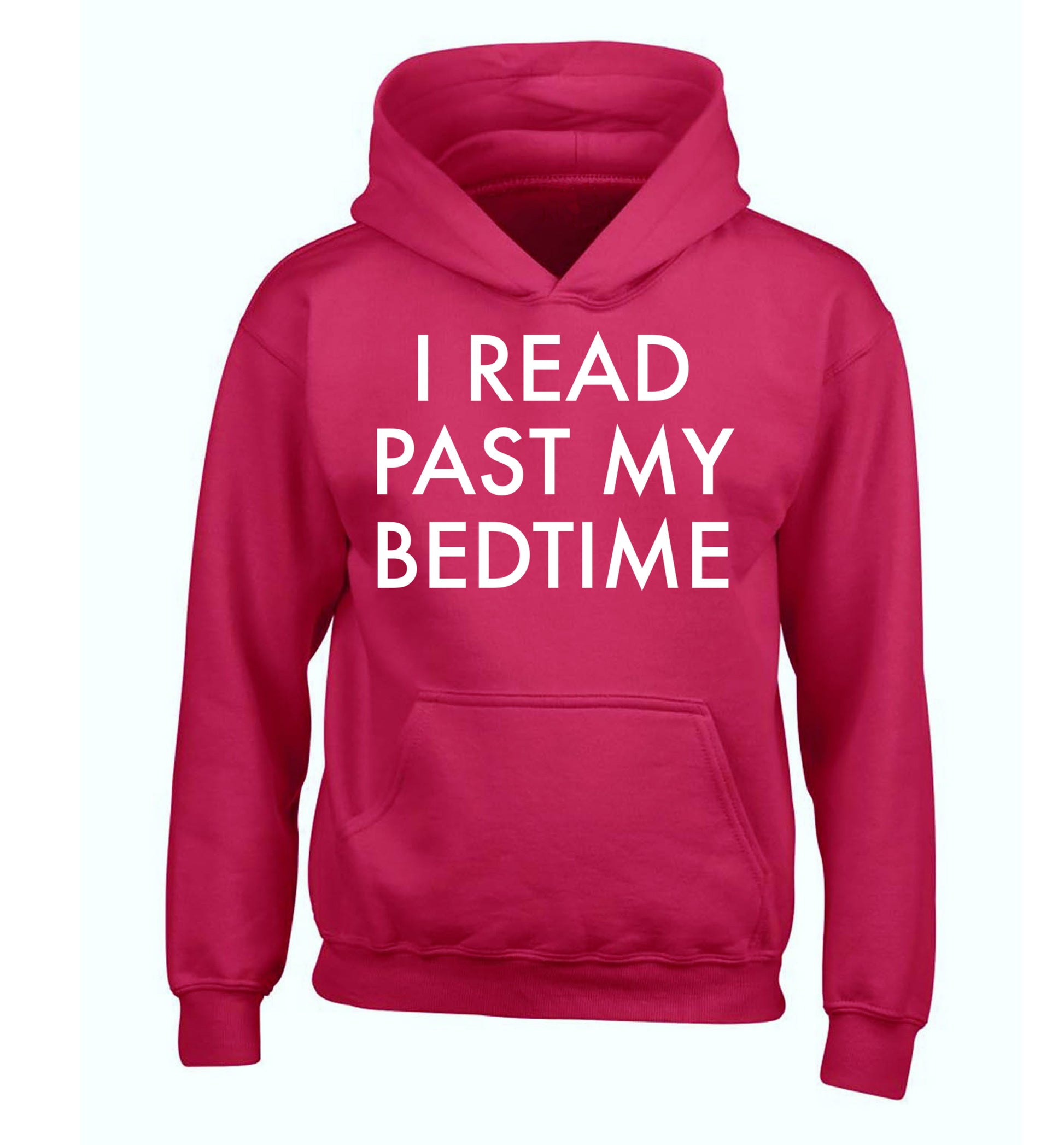 I read past my bedtime children's pink hoodie 12-14 Years