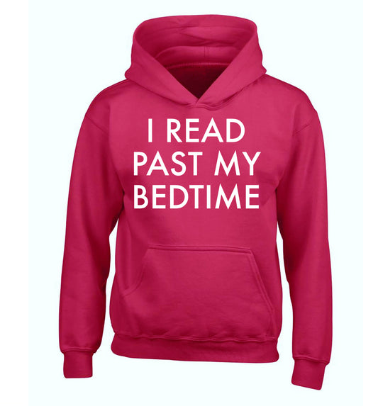 I read past my bedtime children's pink hoodie 12-14 Years