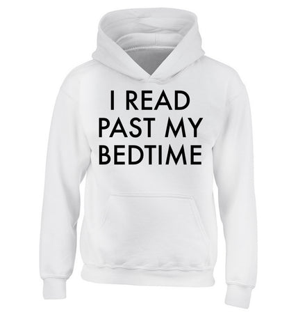 I read past my bedtime children's white hoodie 12-14 Years