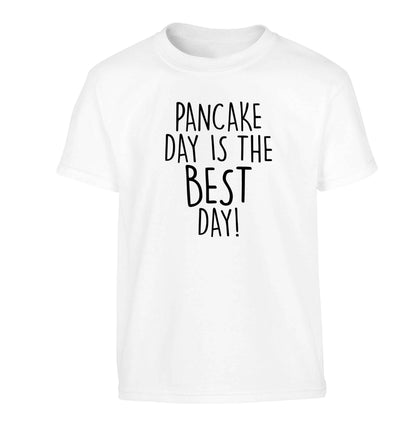 Pancake day is the best day Children's white Tshirt 12-13 Years