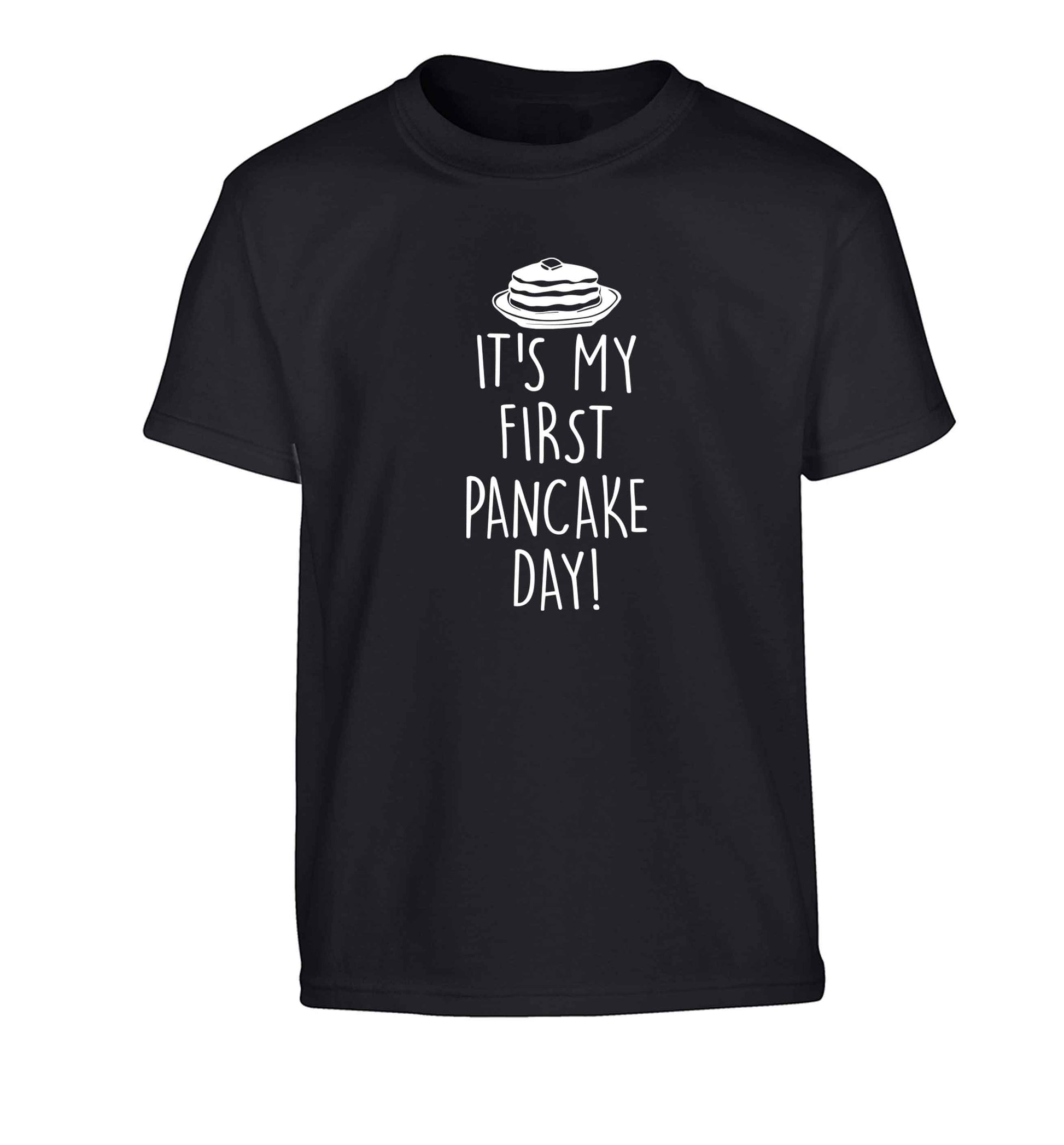 It's my first pancake day Children's black Tshirt 12-13 Years