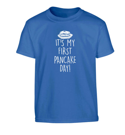 It's my first pancake day Children's blue Tshirt 12-13 Years
