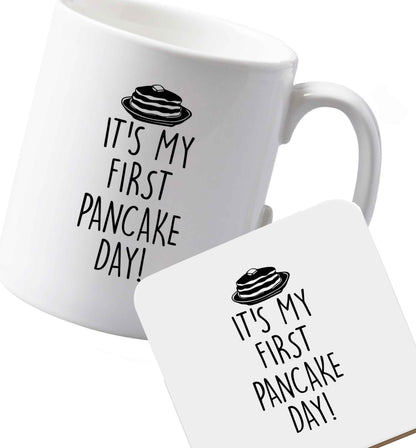 10 oz Ceramic mug and coaster Favourite Type Pan Pancake both sides