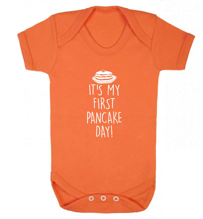 It's my first pancake day baby vest orange 18-24 months