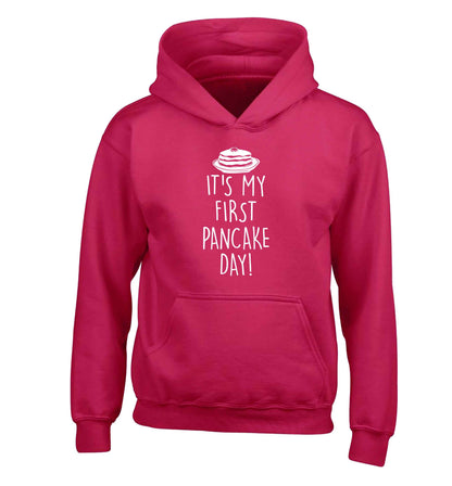 It's my first pancake day children's pink hoodie 12-13 Years