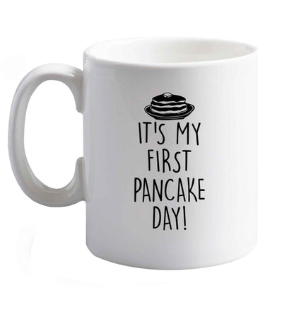 10 oz Favourite Type Pan Pancake ceramic mug right handed