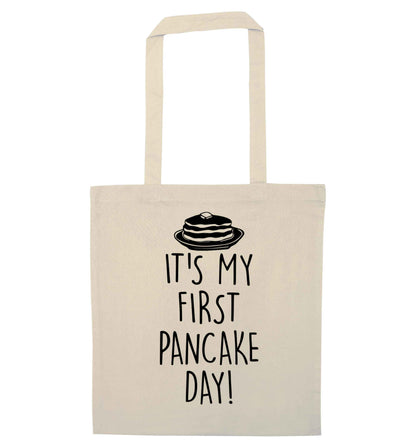 It's my first pancake day natural tote bag