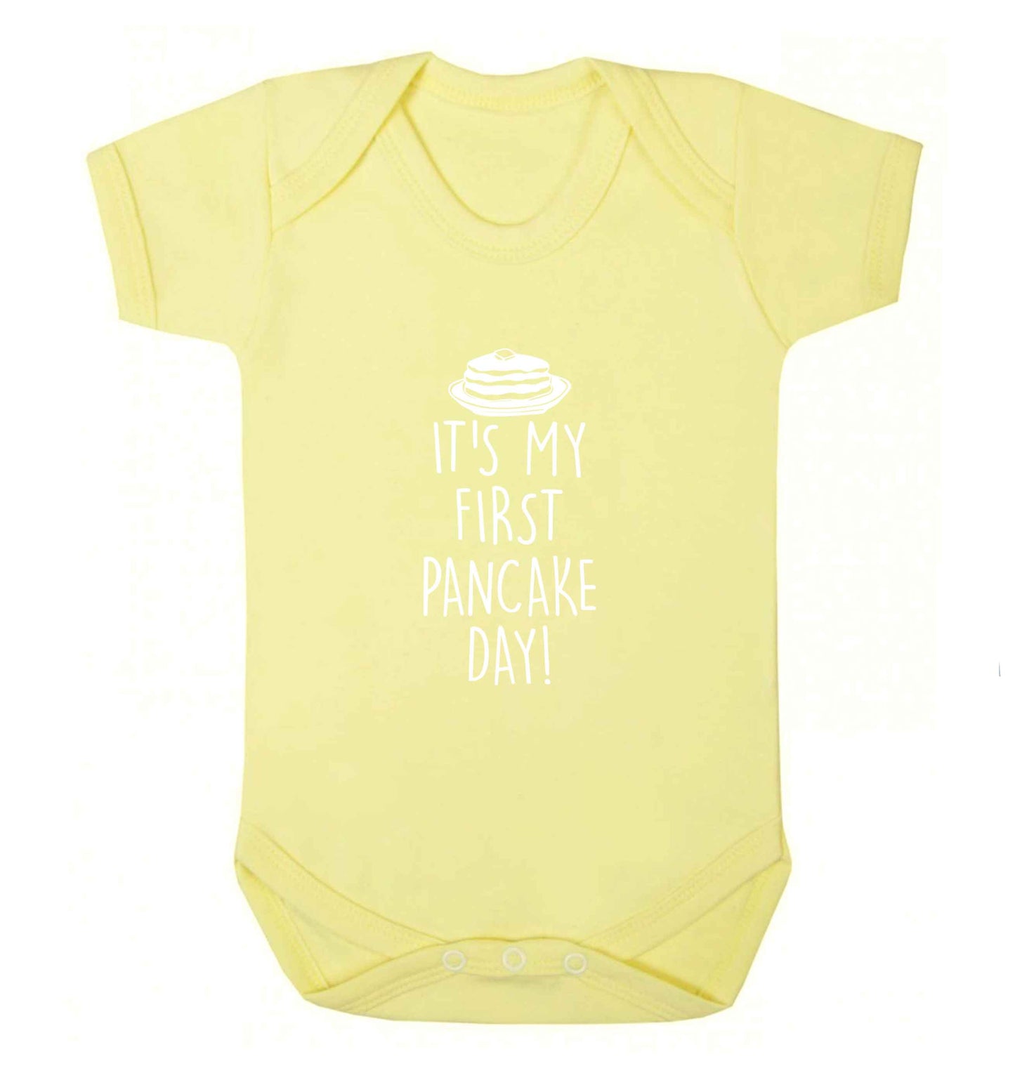 It's my first pancake day baby vest pale yellow 18-24 months