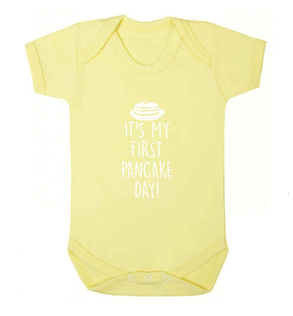 It's my first pancake day baby vest pale yellow 18-24 months