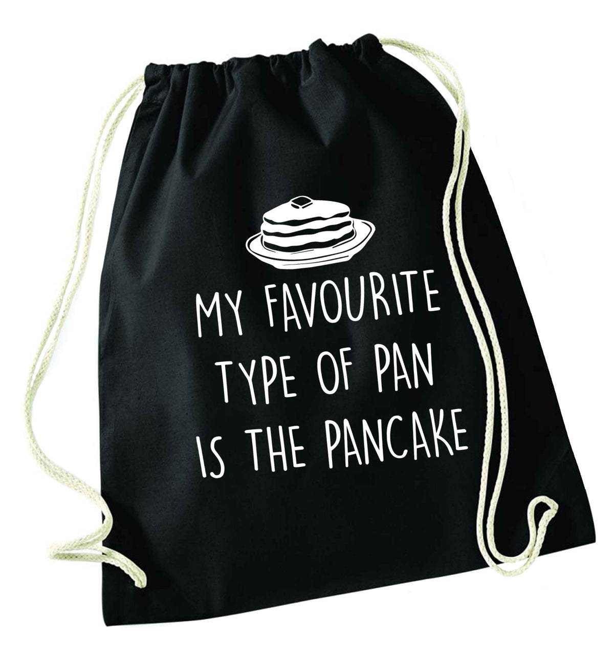 My favourite type of pan is the pancake black drawstring bag