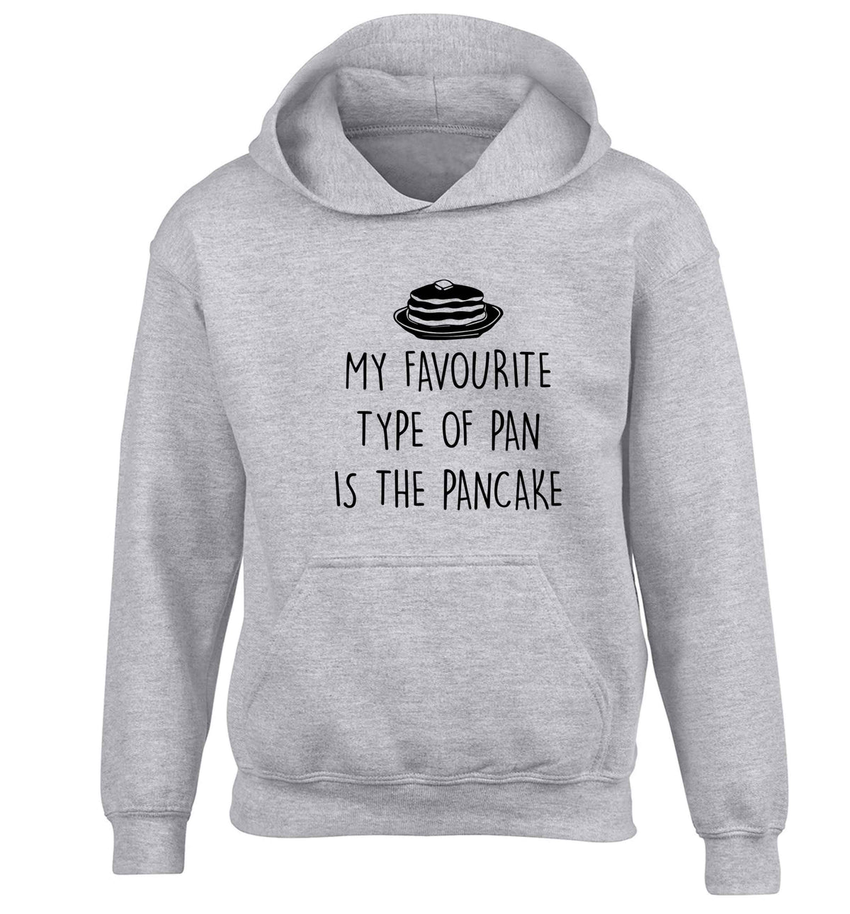My favourite type of pan is the pancake children's grey hoodie 12-13 Years