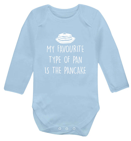 My favourite type of pan is the pancake baby vest long sleeved pale blue 6-12 months