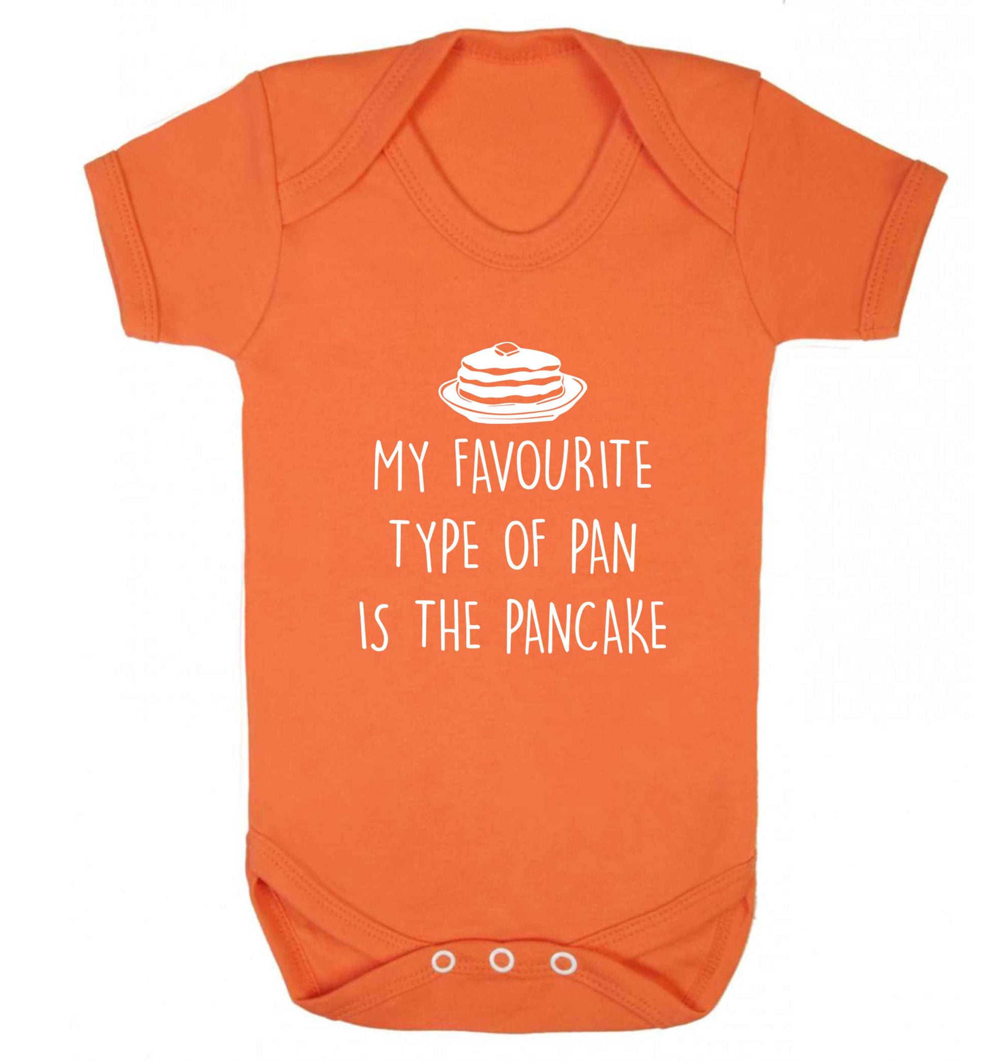 My favourite type of pan is the pancake baby vest orange 18-24 months
