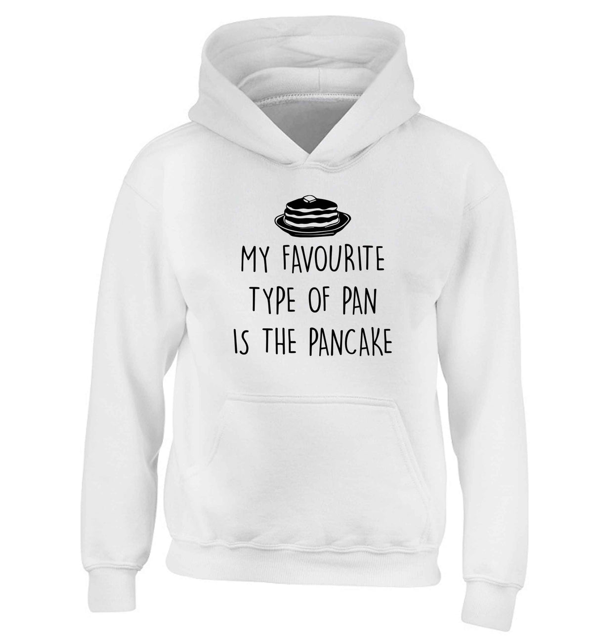 My favourite type of pan is the pancake children's white hoodie 12-13 Years