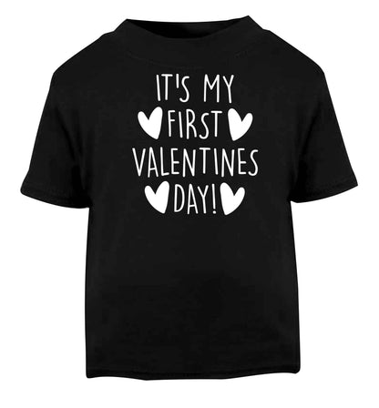 It's my first valentines day! Black baby toddler Tshirt 2 years