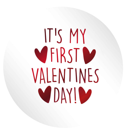 It's my first valentines day! 24 @ 45mm matt circle stickers