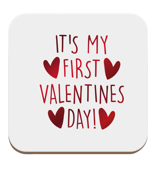 It's my first valentines day! set of four coasters