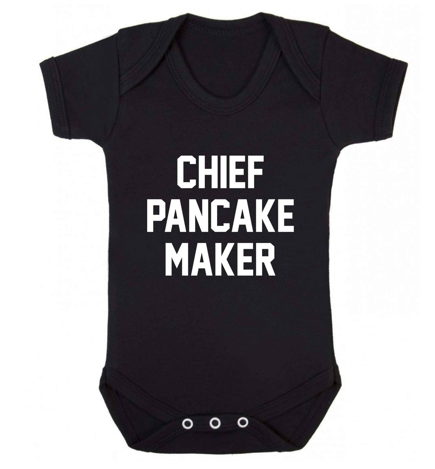 Chief pancake maker baby vest black 18-24 months