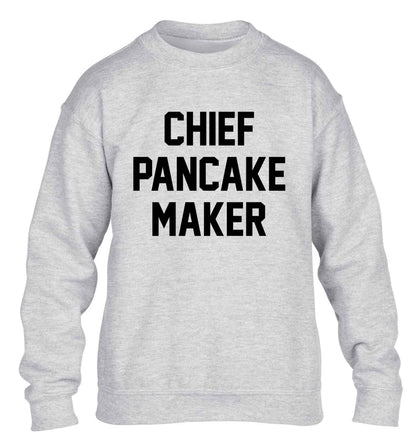 Chief pancake maker children's grey sweater 12-13 Years