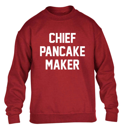 Chief pancake maker children's grey sweater 12-13 Years