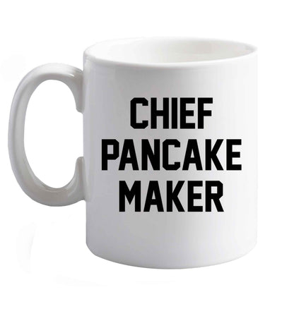 10 oz Favourite Type Pan Pancake ceramic mug right handed