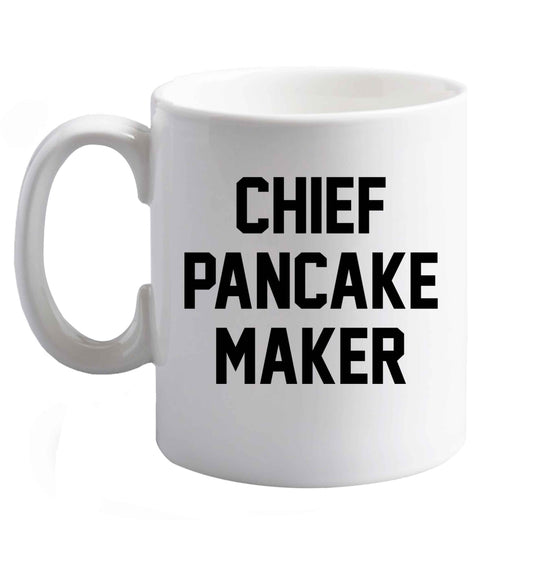 10 oz Favourite Type Pan Pancake ceramic mug right handed