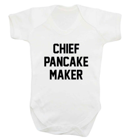 Chief pancake maker baby vest white 18-24 months