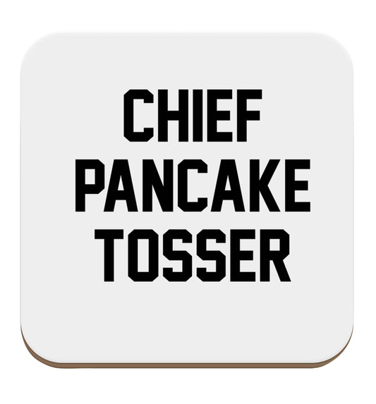 Chief pancake tosser set of four coasters