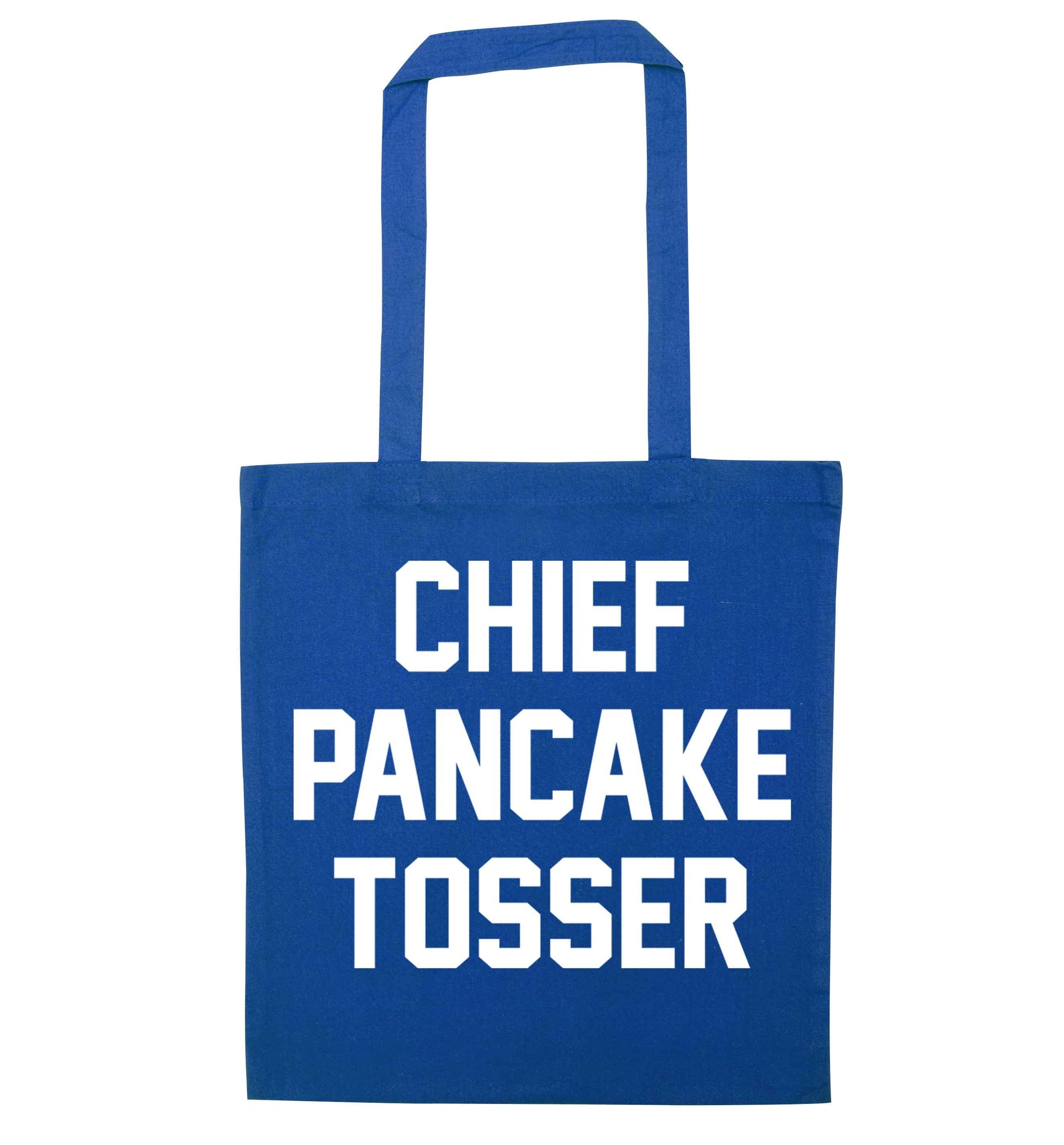 Happiness is pancakes blue tote bag